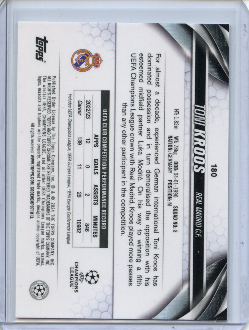 2023-24 Topps Chrome UEFA Toni Kroos Aqua Prism Refractor