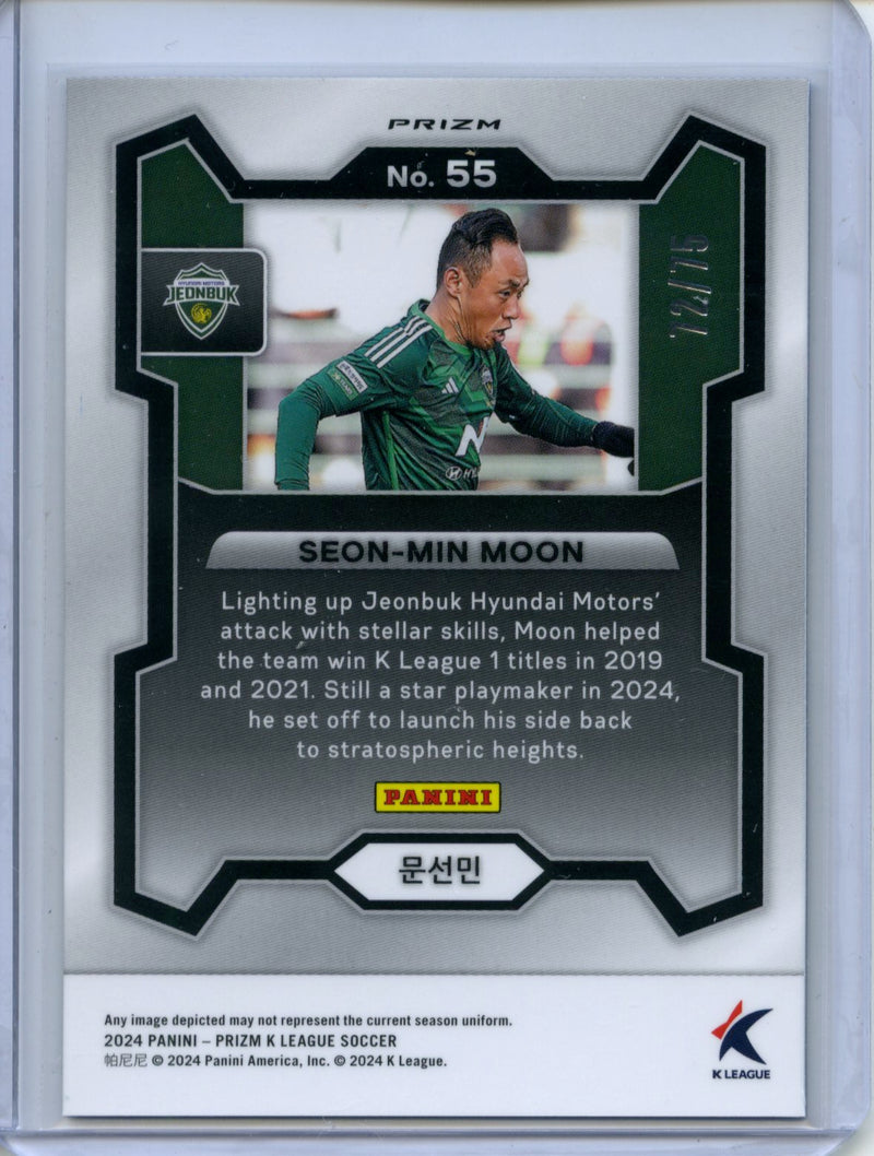2024 Prizm K-League Soccer Seon-Min Moon Blue Prizm 72/75