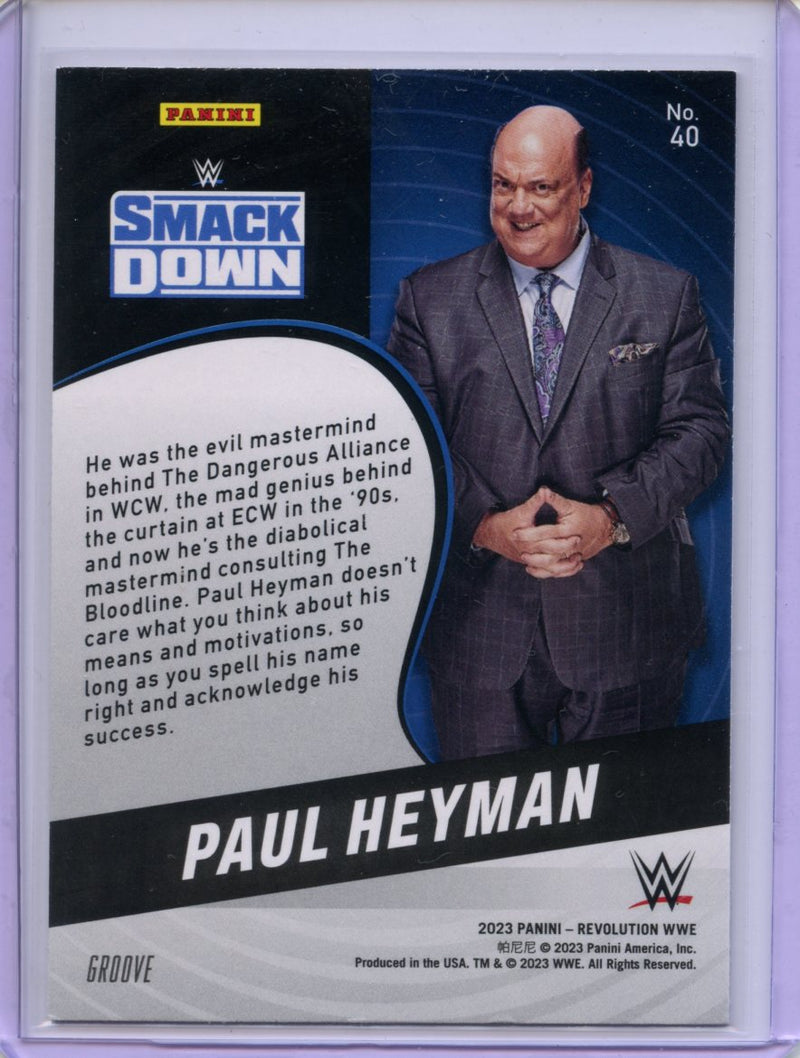 2023 Revolution WWE Paul Heyman Groove