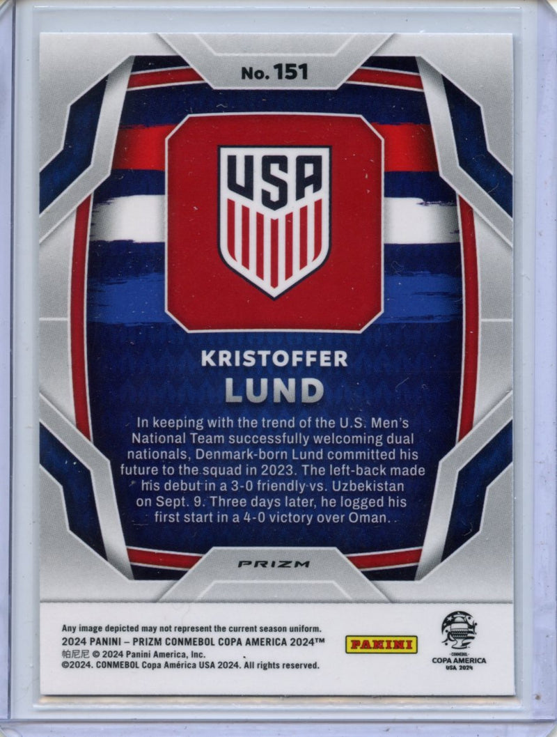 2024 Panini Prizm Copa America Kristoffer Lund Ice Prizm