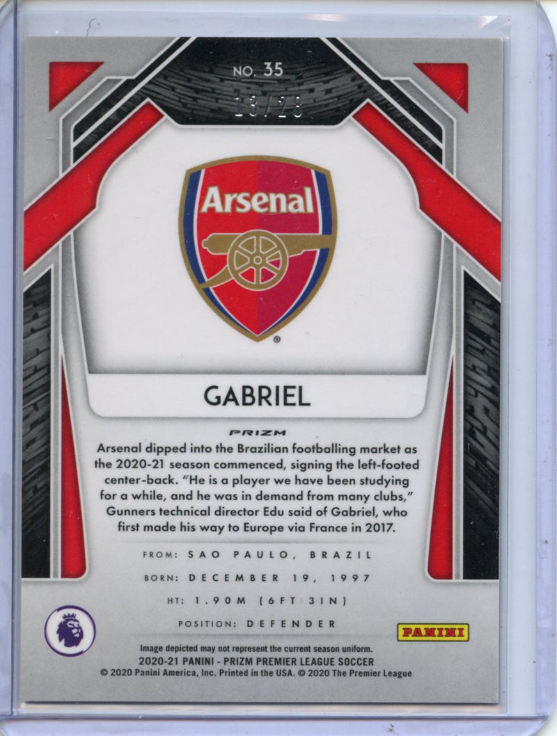 2020-21 Panini Prizm Premier League Gabriel Red Stars 13/28