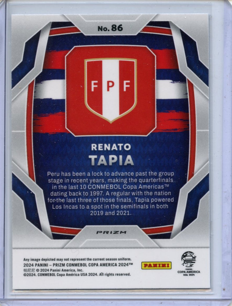 2024 Panini Prizm Copa America Renato Tapia Hyper Prizm