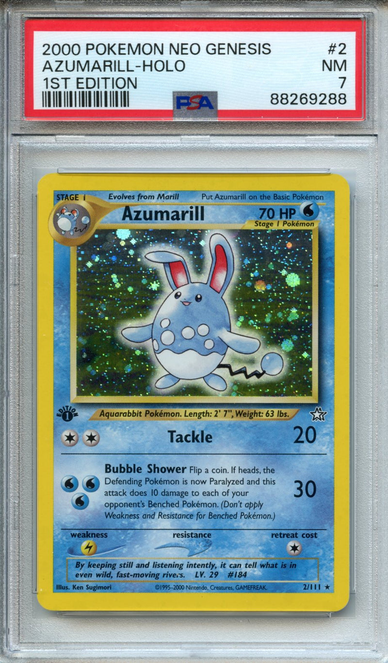 2000 Pokemon Neo Genesis 1st Edition Azumarill Holo