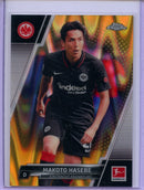 2021-22 Topps Chrome Bundesliga Soccer Makoto Hasebe Gold RayWave