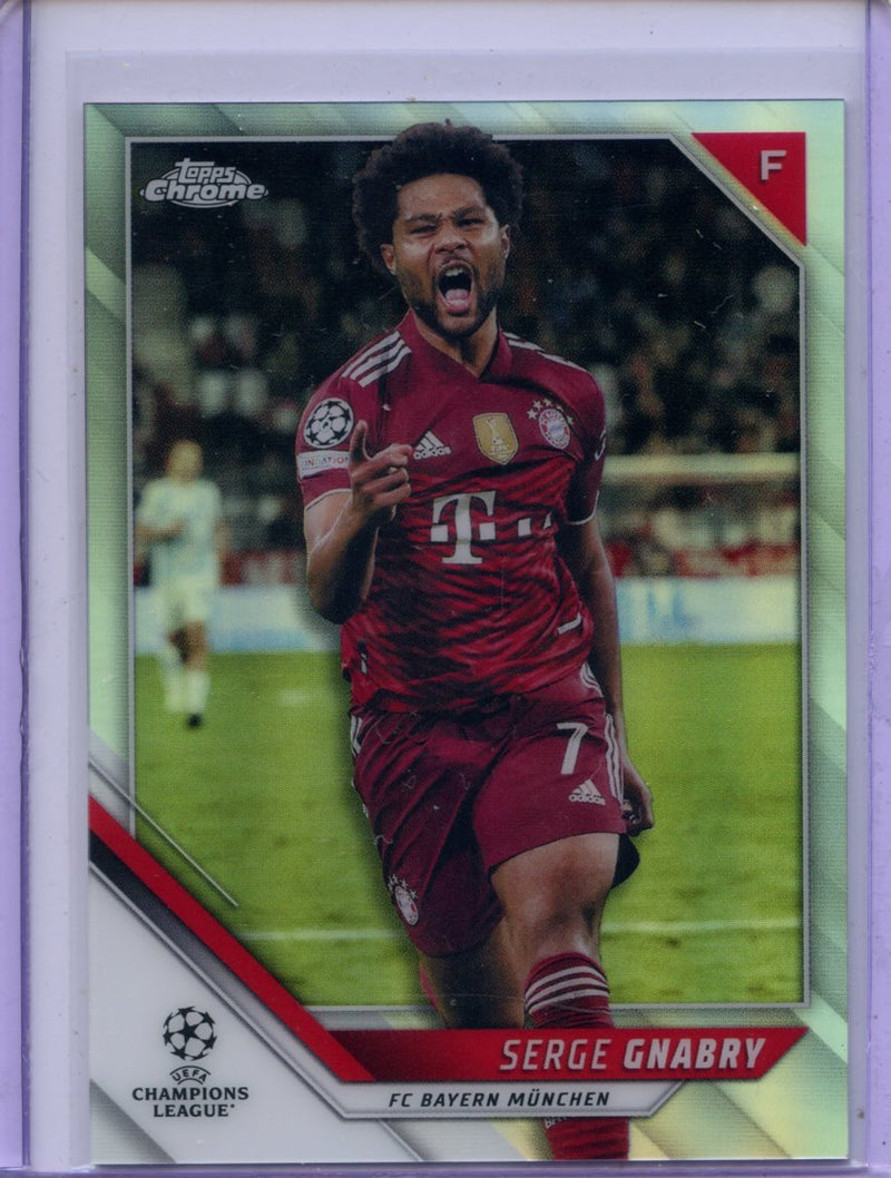 2021-22 Topps Chrome UEFA CL Serge Gnabry Refractor