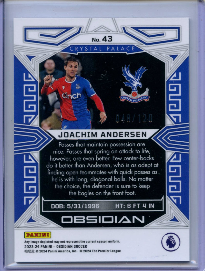 2023-24 Obsidian Soccer Joachim Andersen 48/120