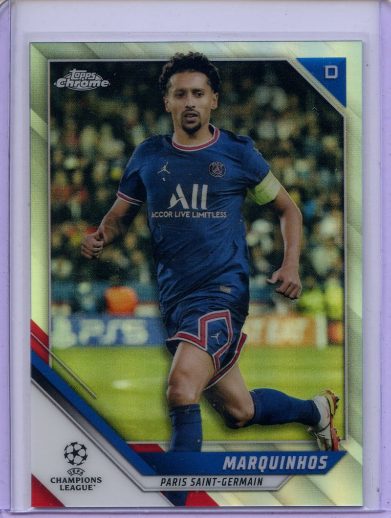 2021-22 Topps Chrome UEFA CL Marquinhos Refractor