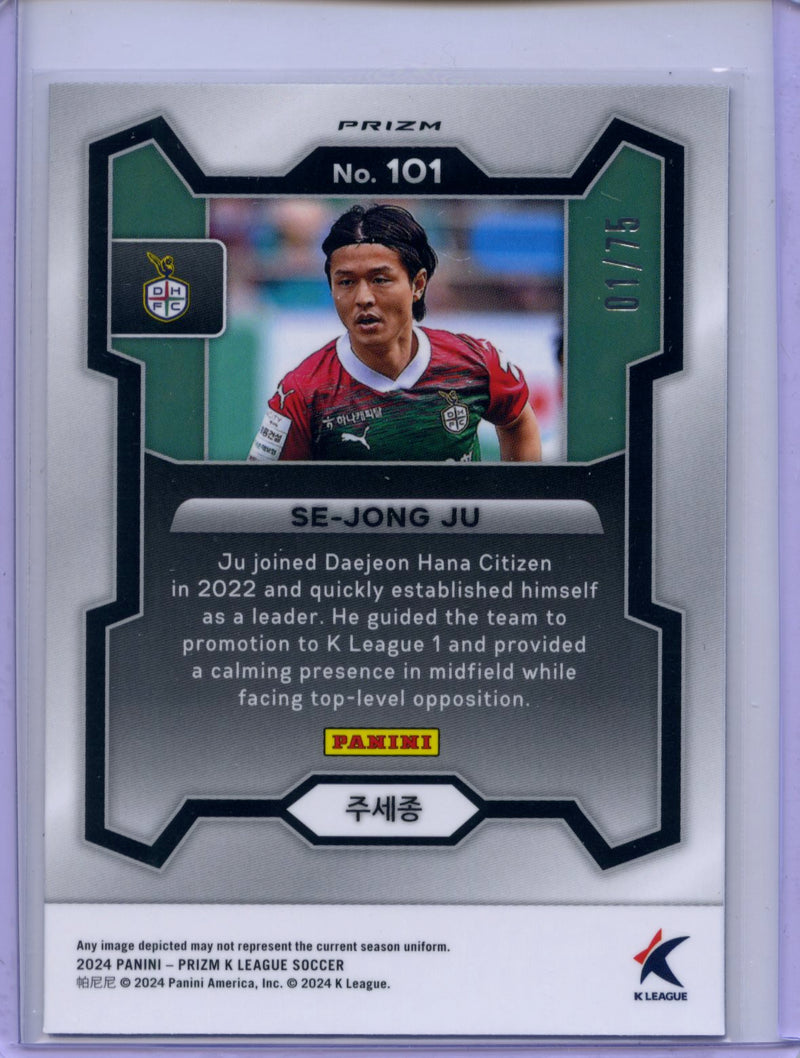 2024 Prizm K-League Soccer Se-Jong Ju Blue Prizm 1/75