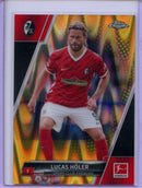 2021-22 Topps Chrome Bundesliga Soccer Lucas Holer Gold RayWave