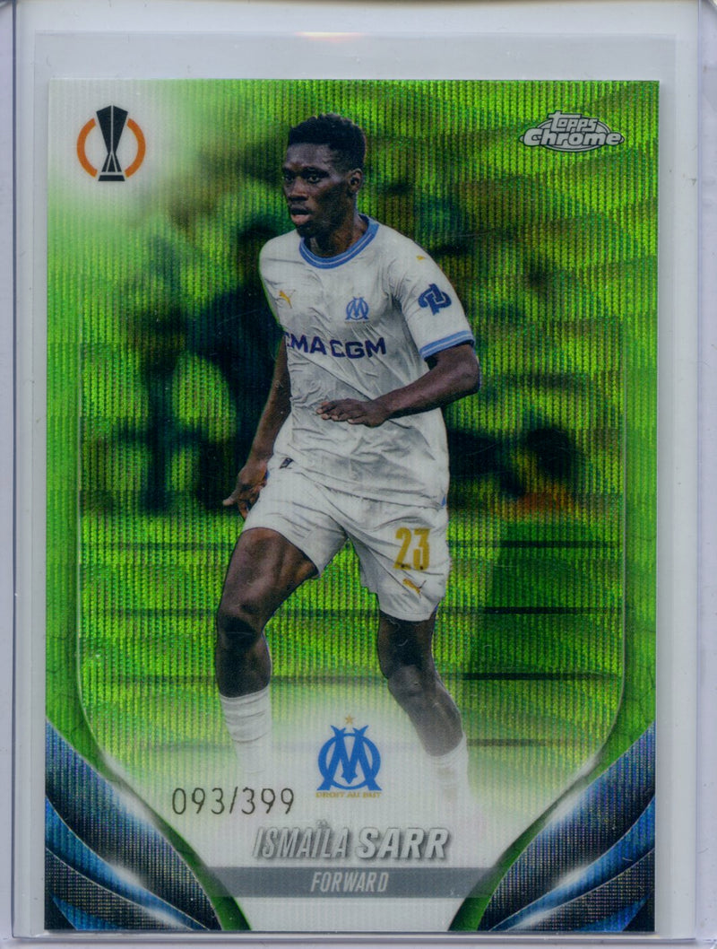 2023-24 Topps Chrome UEFA Ismaila Sarr Neon Green Wave 93/399
