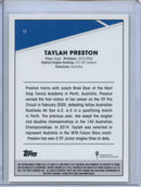 2021 Topps Chrome Tennis Taylah Preston