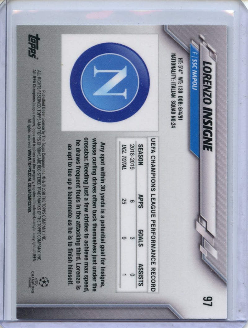 2019-20 Topps Chrome UEFA CL Lorenzo Insigne