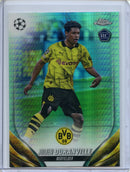 2023-24 Topps Chrome UEFA Julien Duranville Aqua Prism Refractor
