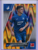 2021-22 Topps Chrome Bundesliga Soccer Christoph Baumgartner Gold RayWave