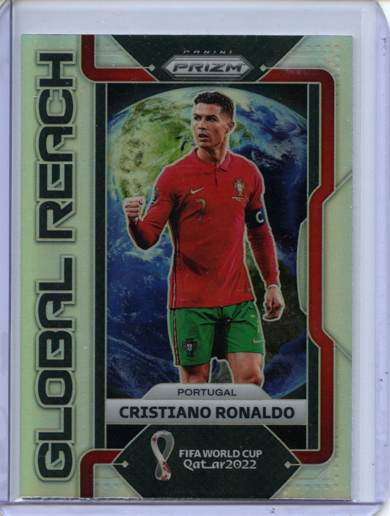 2022 Panini Prizm FIFA World Cup Qatar Cristiano Ronaldo Global Reach Silver