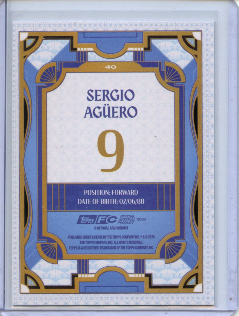 2024-25 Topps Argentina Team Set Sergio Aguero Argentine Tango Static Foil