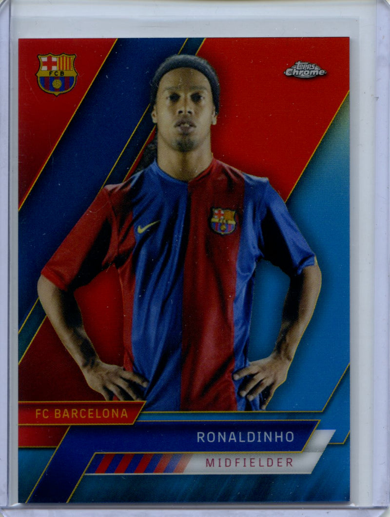 2022-23 Topps Chrome FC Barcelona Ronaldinho Blue 66/75