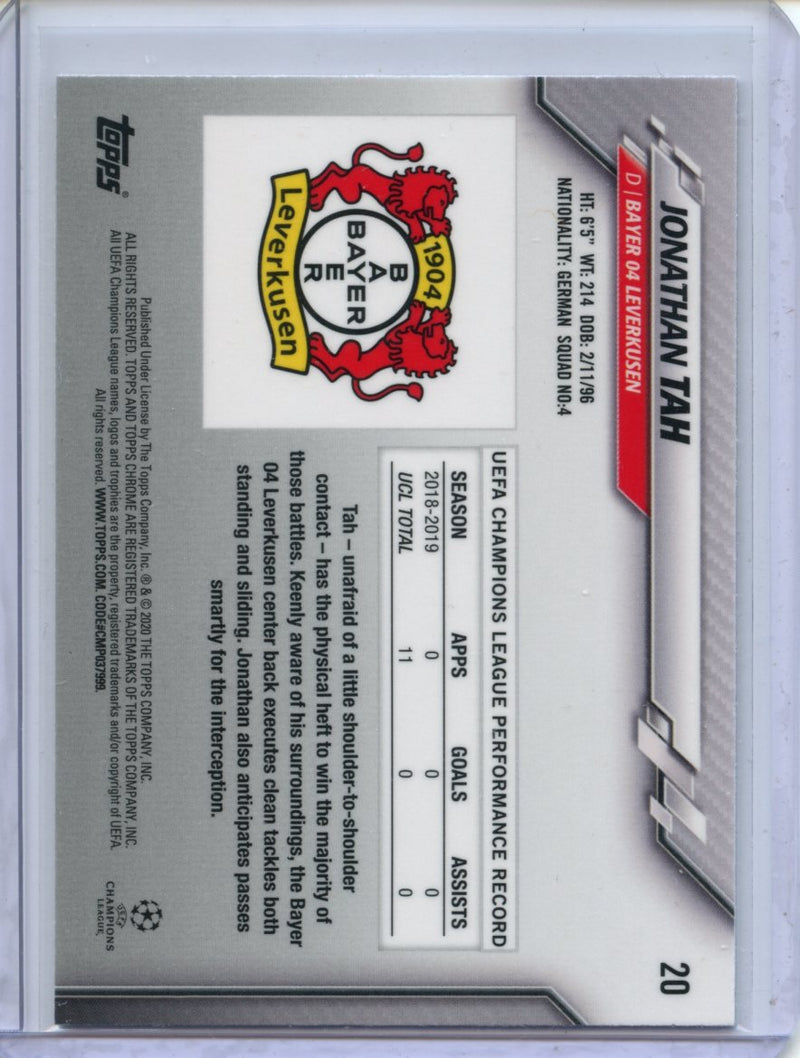 2019-20 Topps Chrome UEFA CL Jonathan Tah