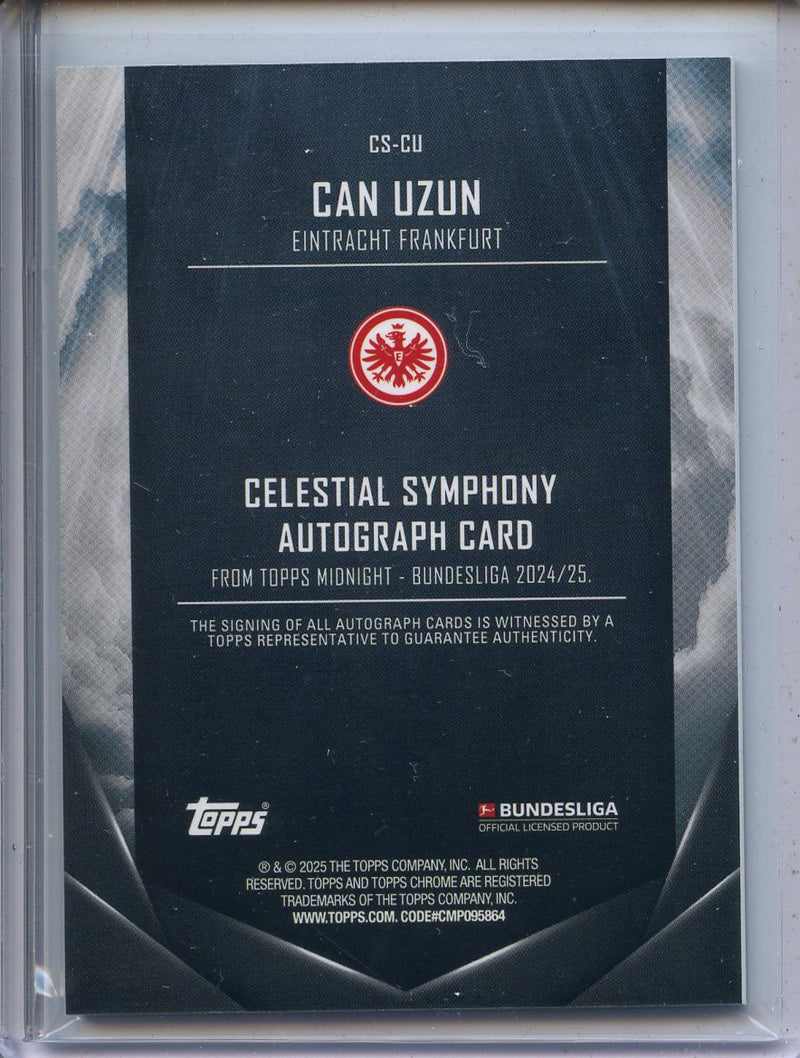 2024-25 Topps Midnight Bundesliga Can Uzun Celestial Symphony Autographs Moonrise 25/49