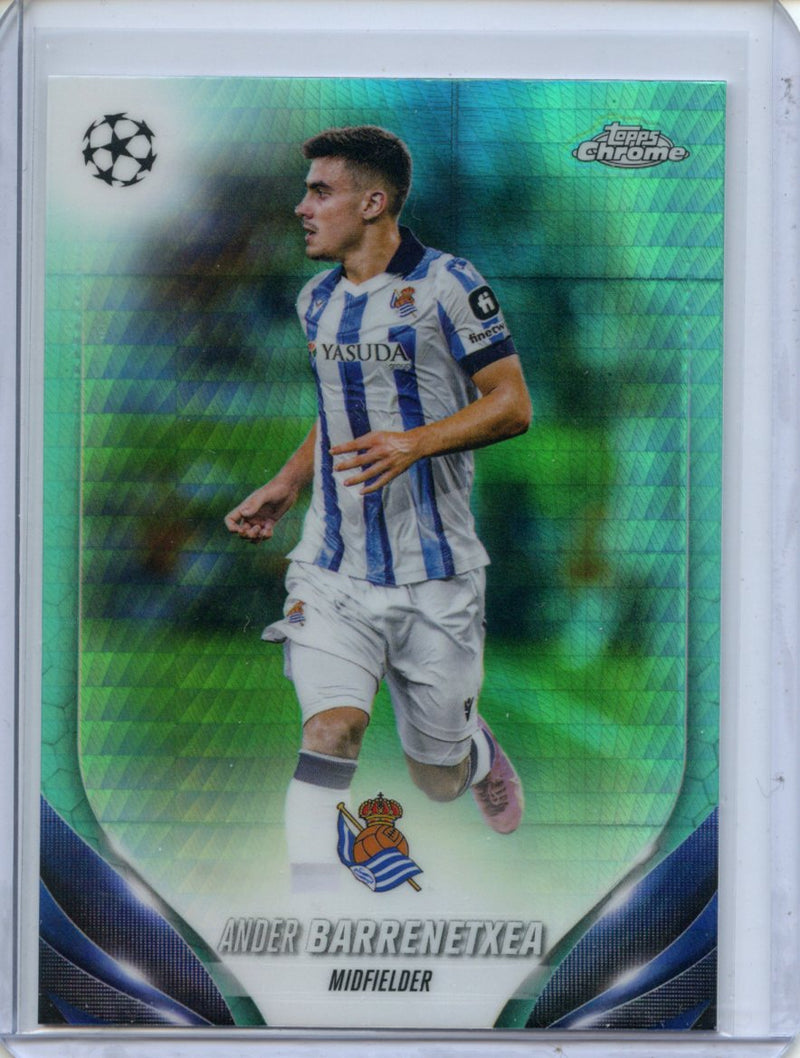 2023-24 Topps Chrome UEFA Ander Barrenetxea Aqua Prism Refractor