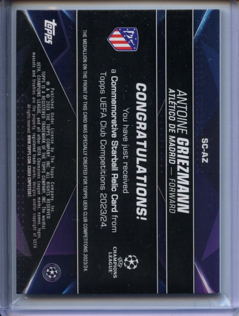 2023-24 Topps UEFA CC Antoine Griezmann Starball Commemorative Relic