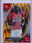 2021-22 Topps Chrome Bundesliga Soccer Moussa Niakhate Gold RayWave