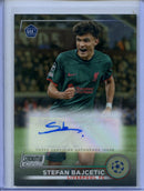 2022-23 Topps Stadium Club Chrome UEFA Stefan Bajcetic Chrome Autographs