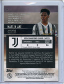 2020-21 Topps Stadium Club Chrome UEFA Champions League Marley Ake Orange Yellow Wave Refractor
