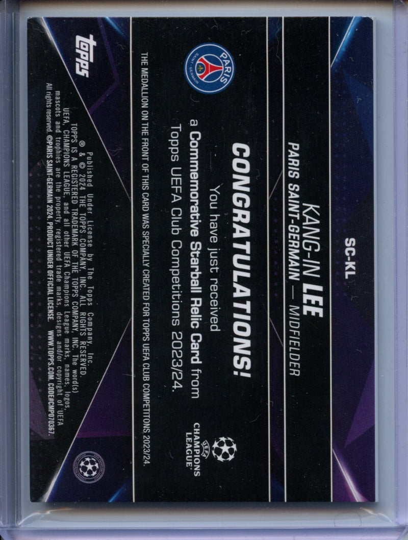 2023-24 Topps UEFA CC Kang-In Lee Starball Commemorative Relic