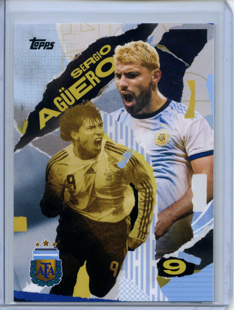 2024-25 Topps Argentina Team Set Sergio Aguero Bookends