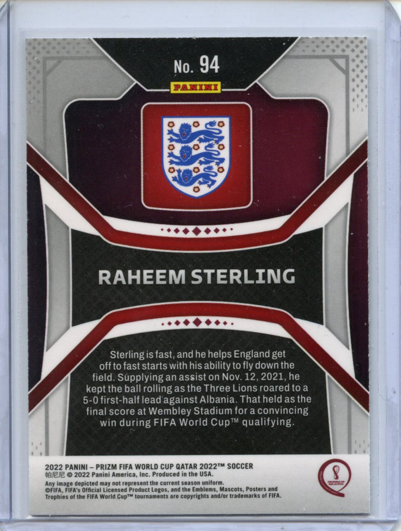 2022 Panini Prizm FIFA World Cup Qatar Raheem Sterling