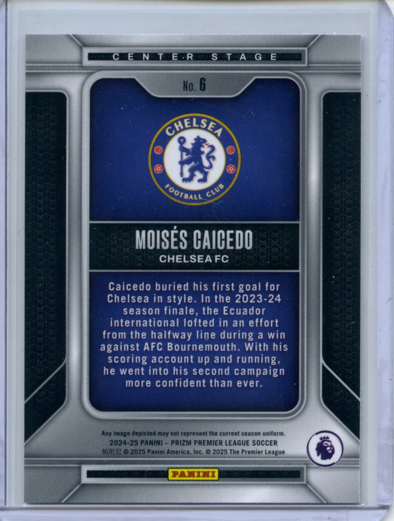 2024-25 Panini Prizm Premier League Moises Caicedo Centre Stage