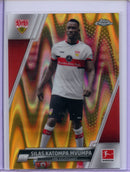 2021-22 Topps Chrome Bundesliga Soccer Silas Katompa Mvumpa Gold RayWave