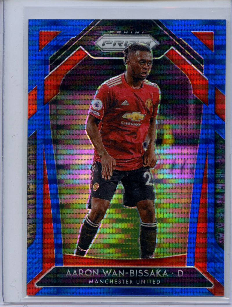2020-21 Panini Prizm Premier League Aaron Wan-Bissaka Blue Breakaway 66/195