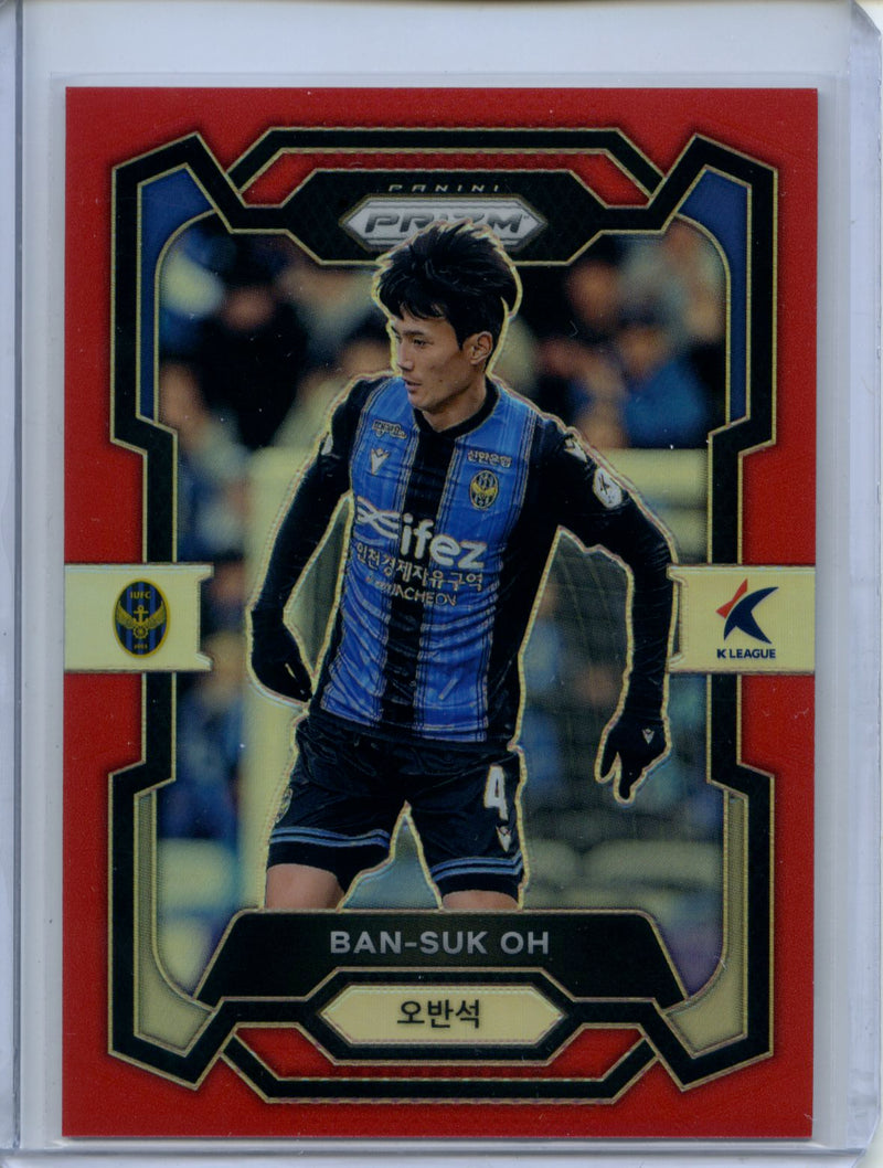 2024 Prizm K-League Soccer Ban-Suk Oh Red Prizm 81/99