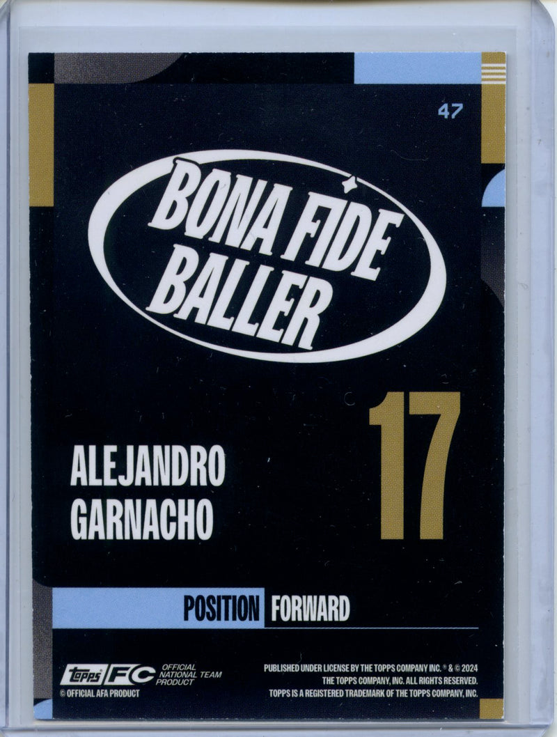 2024-25 Topps Argentina Team Set Alejandro Garnacho Bona Fide Baller