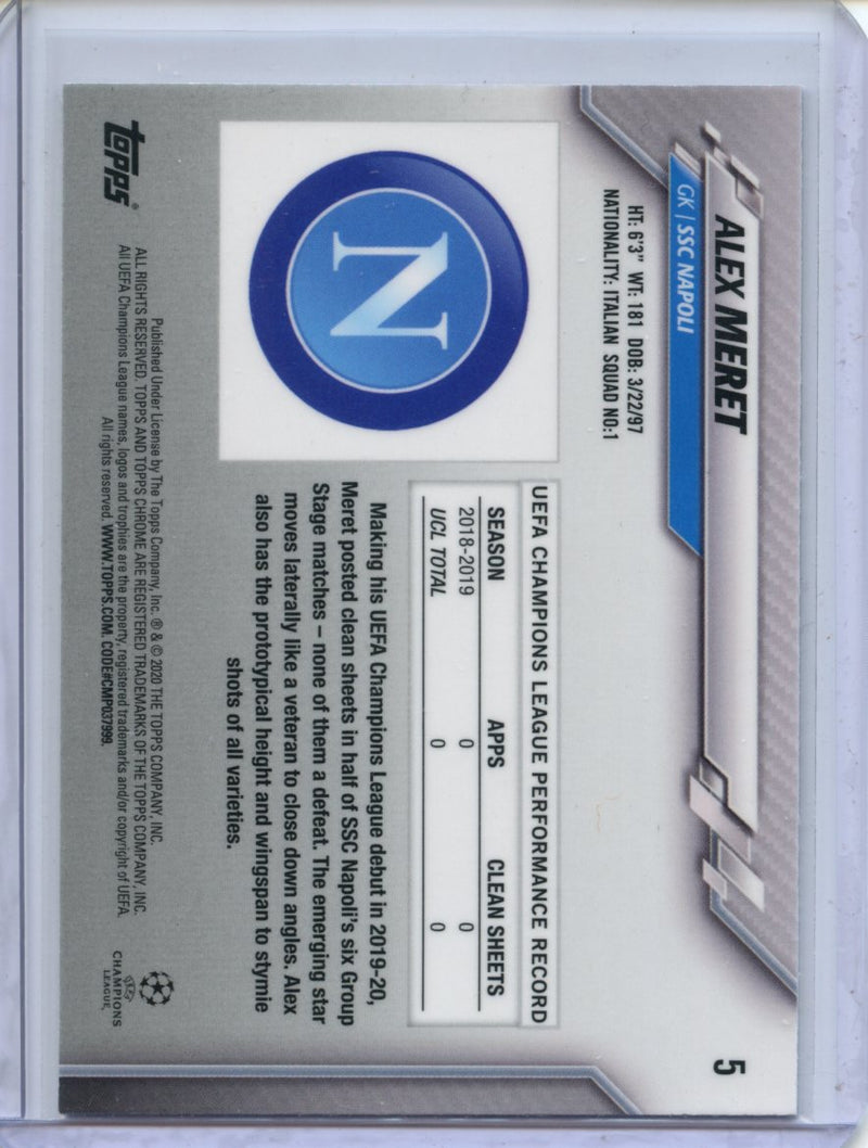 2019-20 Topps Chrome UEFA CL Alex Meret