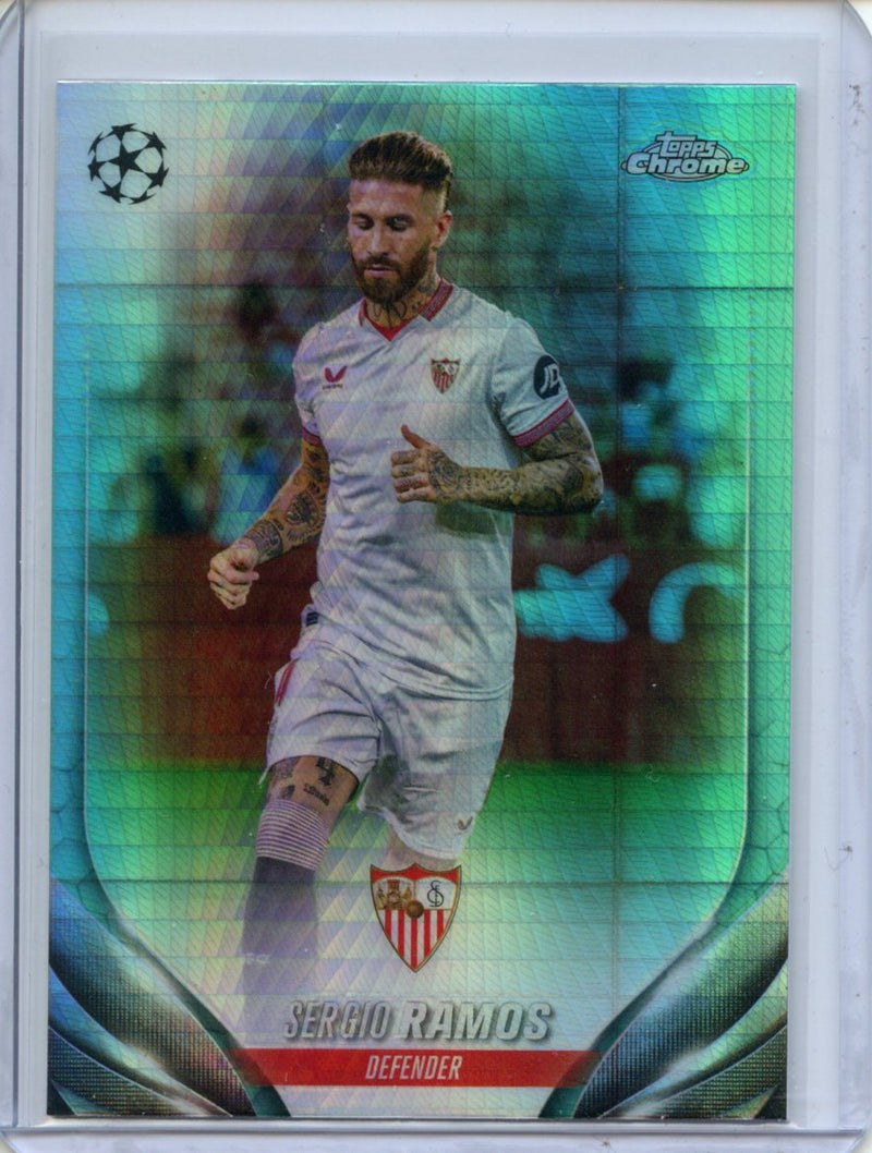 2023-24 Topps Chrome UEFA Sergio Ramos Aqua Prism Refractor