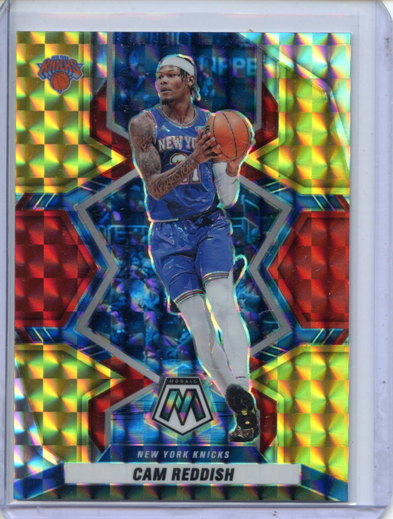 2021-22 Mosaic NBA Cam Reddish Fusion Red & Yellow 74/88