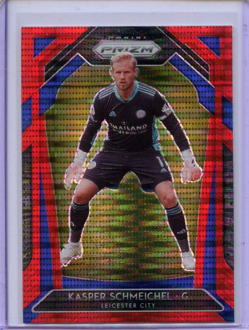 2020-21 Panini Prizm Premier League Kasper Schmeichel Red Pulsar Prizm