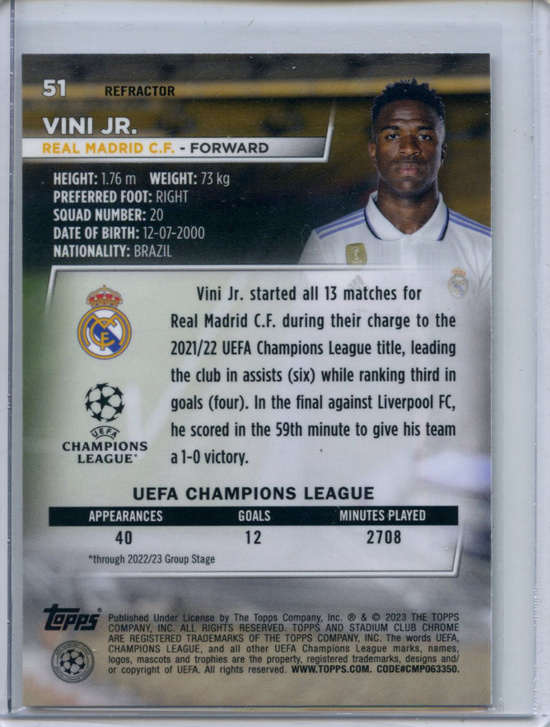 2022-23 Stadium Club Chrome UEFA Vini Refractor