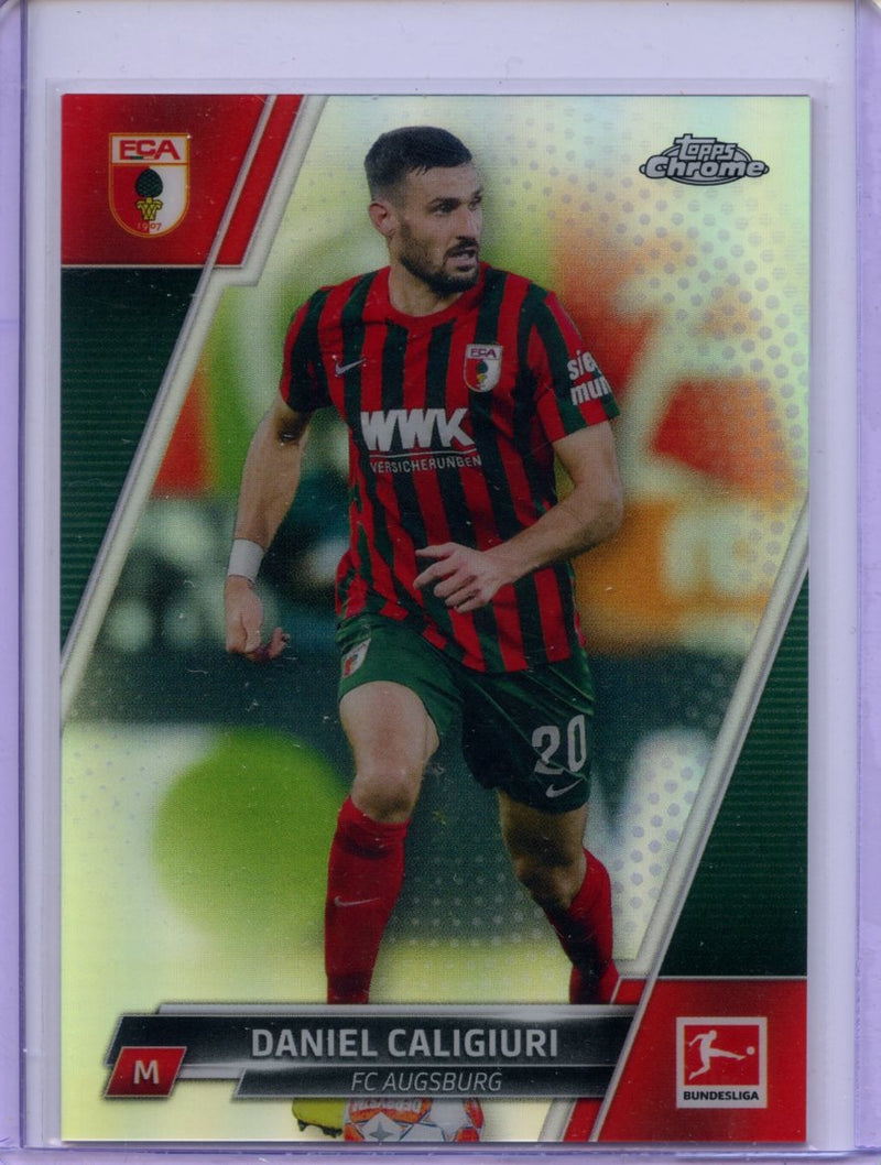 2021-22 Topps Chrome Bundesliga Soccer Daniel Caligiuri Refractor