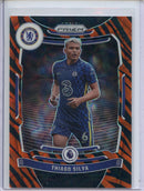 2021-22 Prizm Premier League Thiago Silva Tiger Stripe Prizm