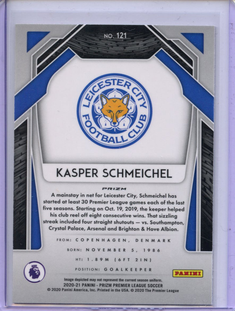 2020-21 Panini Prizm Premier League Kasper Schmeichel Red Pulsar Prizm