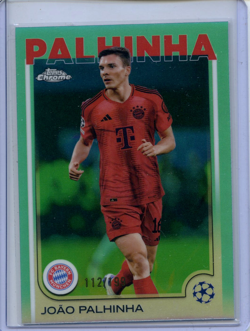 2024-25 Topps Chrome UEFA Club Comps Joao Palhinha Aqua 112/199
