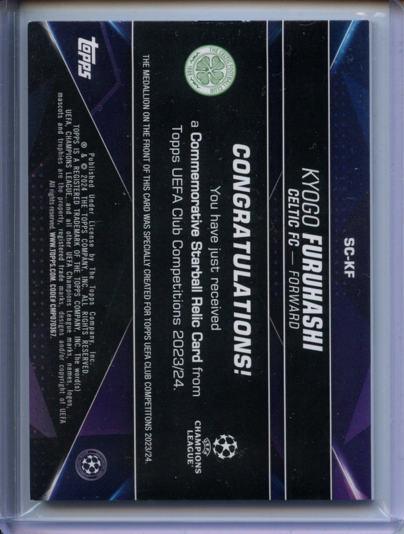 2023-24 Topps UEFA CC Kyogo Furuhashi Starball Commemorative Relic