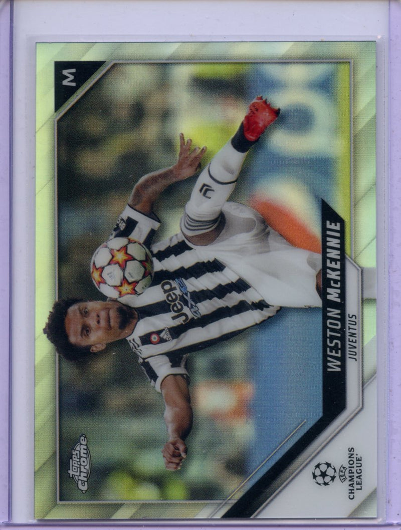 2021-22 Topps Chrome UEFA CL Weston McKennie Refractor