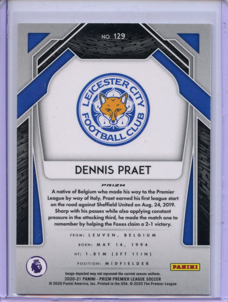 2020-21 Panini Prizm Premier League Dennis Praet Silver