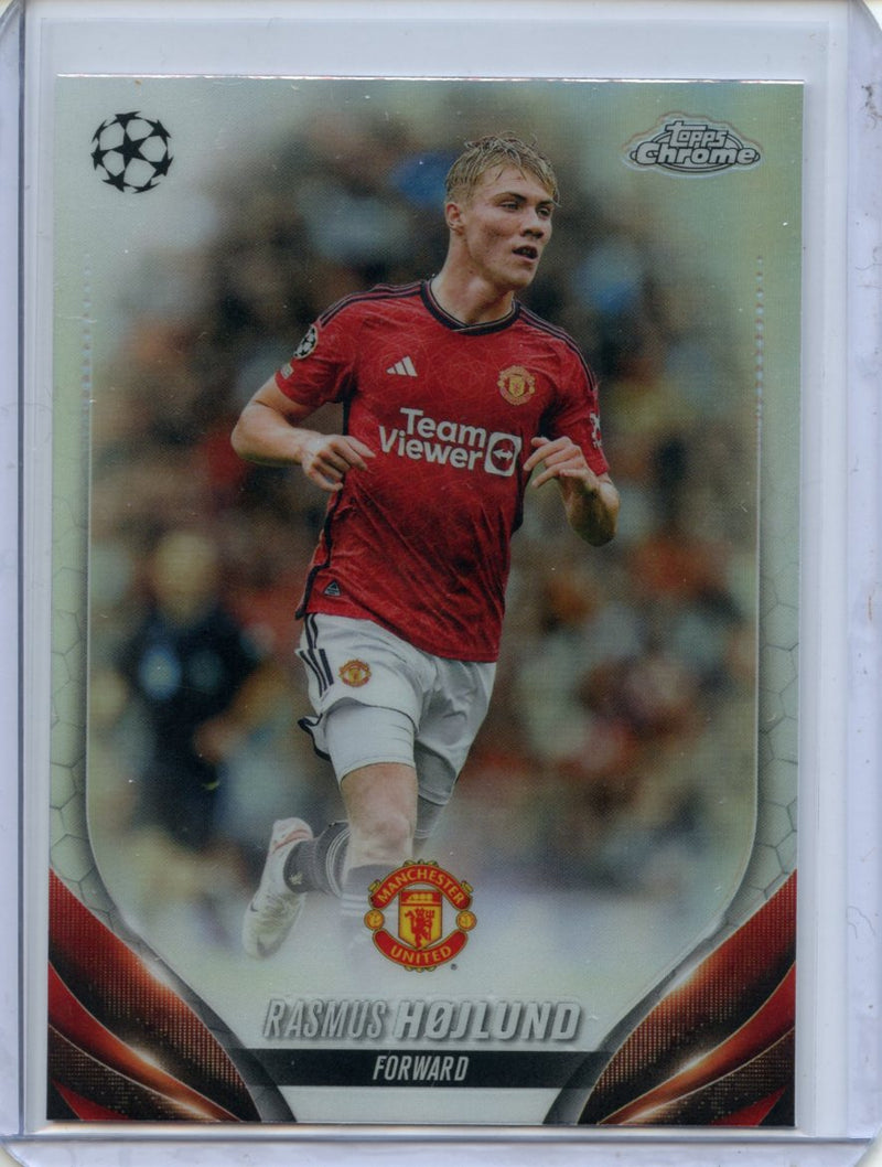 2023-24 Topps Chrome UEFA Rasmus Hojlund Refractor