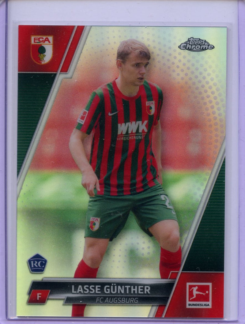 2021-22 Topps Chrome Bundesliga Soccer Lasse Gunther Refractor